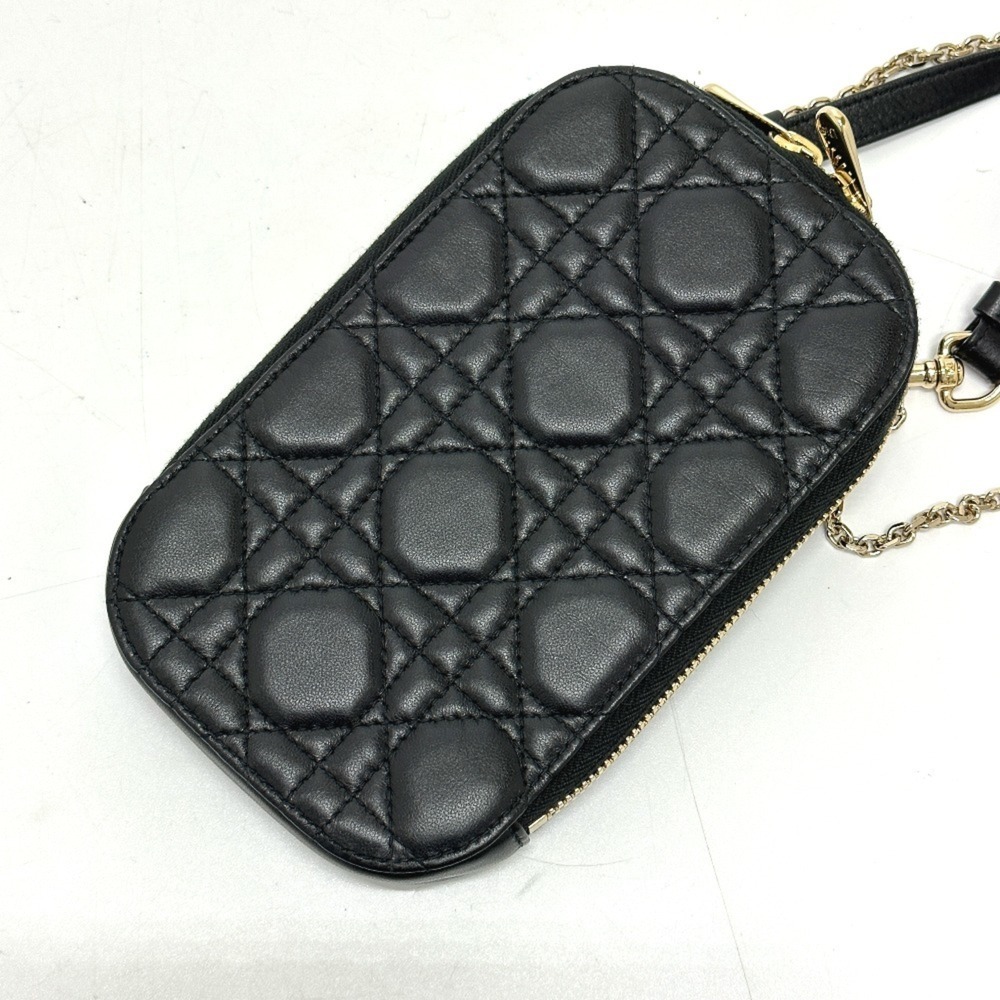 CHRISTIAN DIOR Black Leather Shoulder Bag
